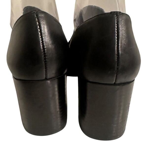 Apostrophe Tanner Black Leather Loafers Chunky Heeled 
 Sz 9 Y2K Academia Witchy - Picture 2 of 16